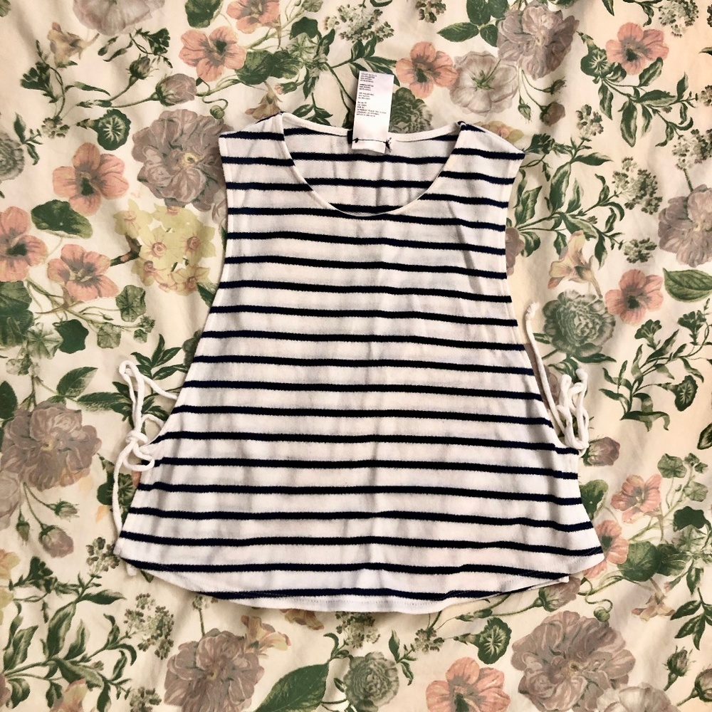 Striped side-tie muscle tee from Urban Outfitters